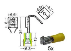 Flachsteckhülsen Isoliert 151.406-0