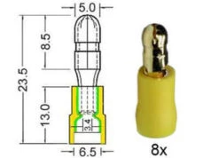 Rundstecker Isoliert Und Vergoldet Ø 152.016-0