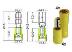 4 X Rundstecker Und 4 X 152.113-0