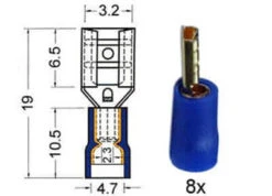 Flachsteckhülsen Isoliert Und 152.202-0
