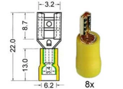 Flachsteckhülsen Isoliert Und 152.203-0