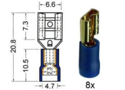 Flachsteckhülsen Isoliert Und 152.211-0