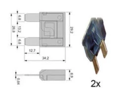 Flachstecksicherung Maxi, 60A Blau 154.204-0