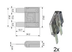 Flachstecksicherung Maxi, 100A Violett 154.207-0