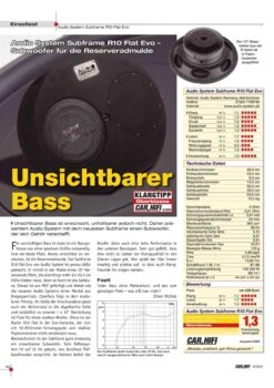 Audio System SUBFRAME R 10 FLAT EVO 9 Audio System SUBFRAME R 10 FLAT EVO -Audiogeräte Geschäft CHS13898 Aeudio System SUBFRAeME R 10 FLAeT EVO 3