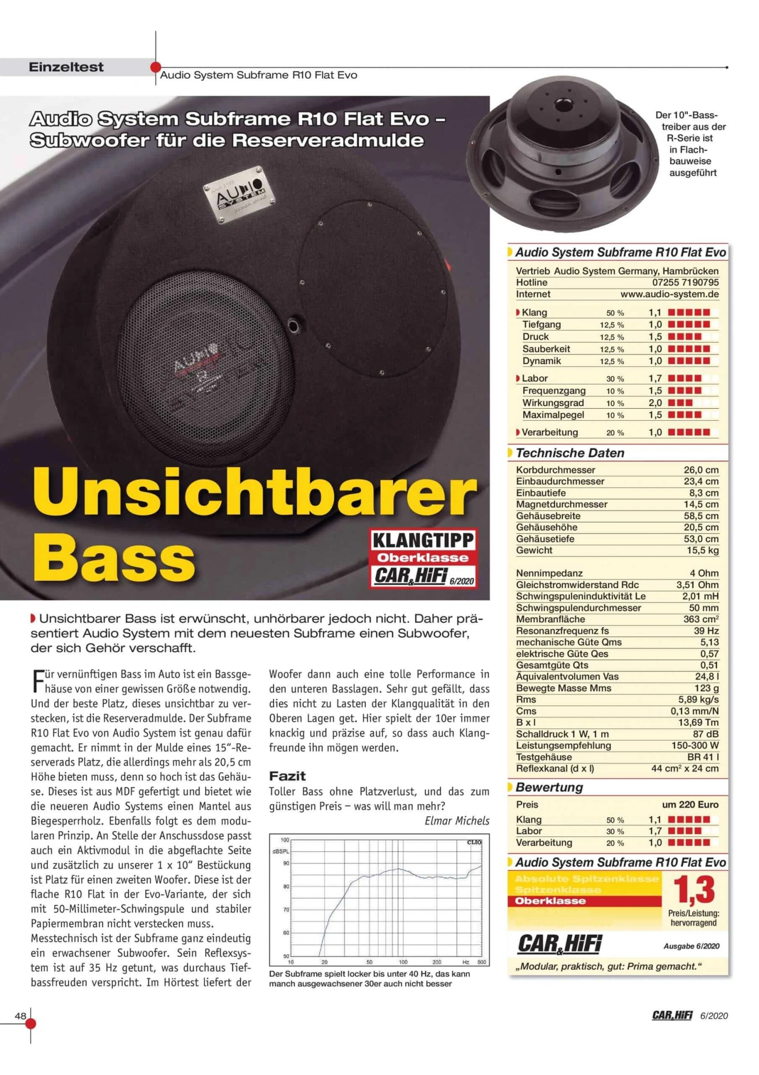 Audio System SUBFRAME R 10 FLAT EVO 6 Audio System SUBFRAME R 10 FLAT EVO – Bild 4